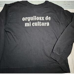 Spanish Latina Culture PROUD OF MY CULTURE Long Sleeve Tshirt XL Black Lightweig